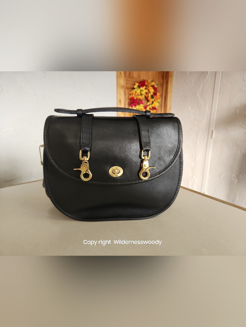 Coach Plaza Bag - The Bistro Bag, #9865 Black, 1980's To Early 1990's, Large - Picture 4 of 16